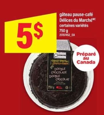 gâteau pause-café Délices du Marché