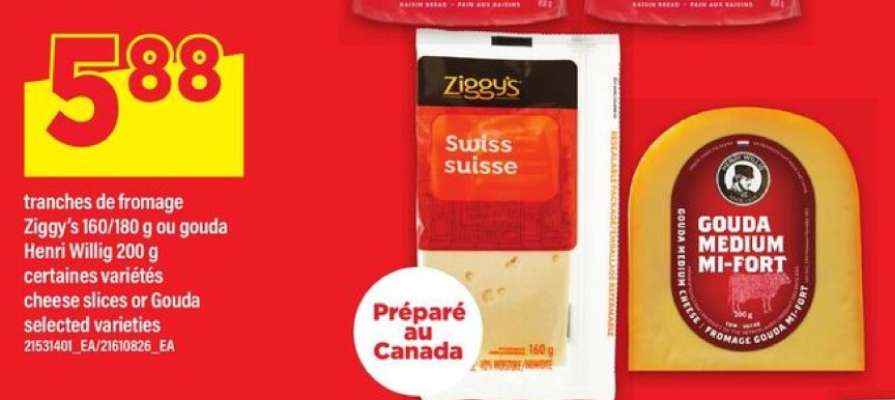 Tranches de fromage Ziggy's ou gouda Henri Willig