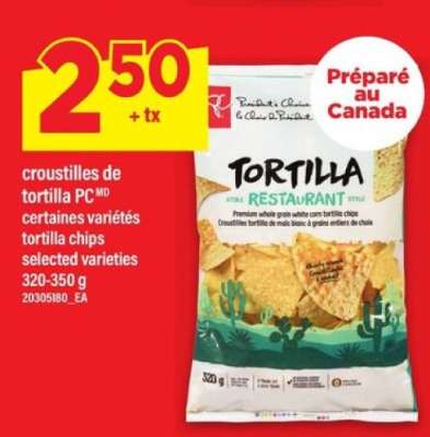 Croustilles de tortilla PC