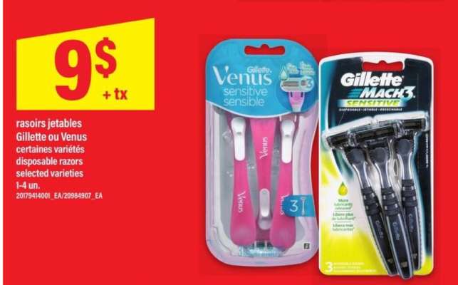 rasoirs jetables Gillette ou Venus