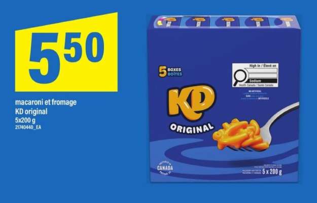 macaroni et fromage KD Original