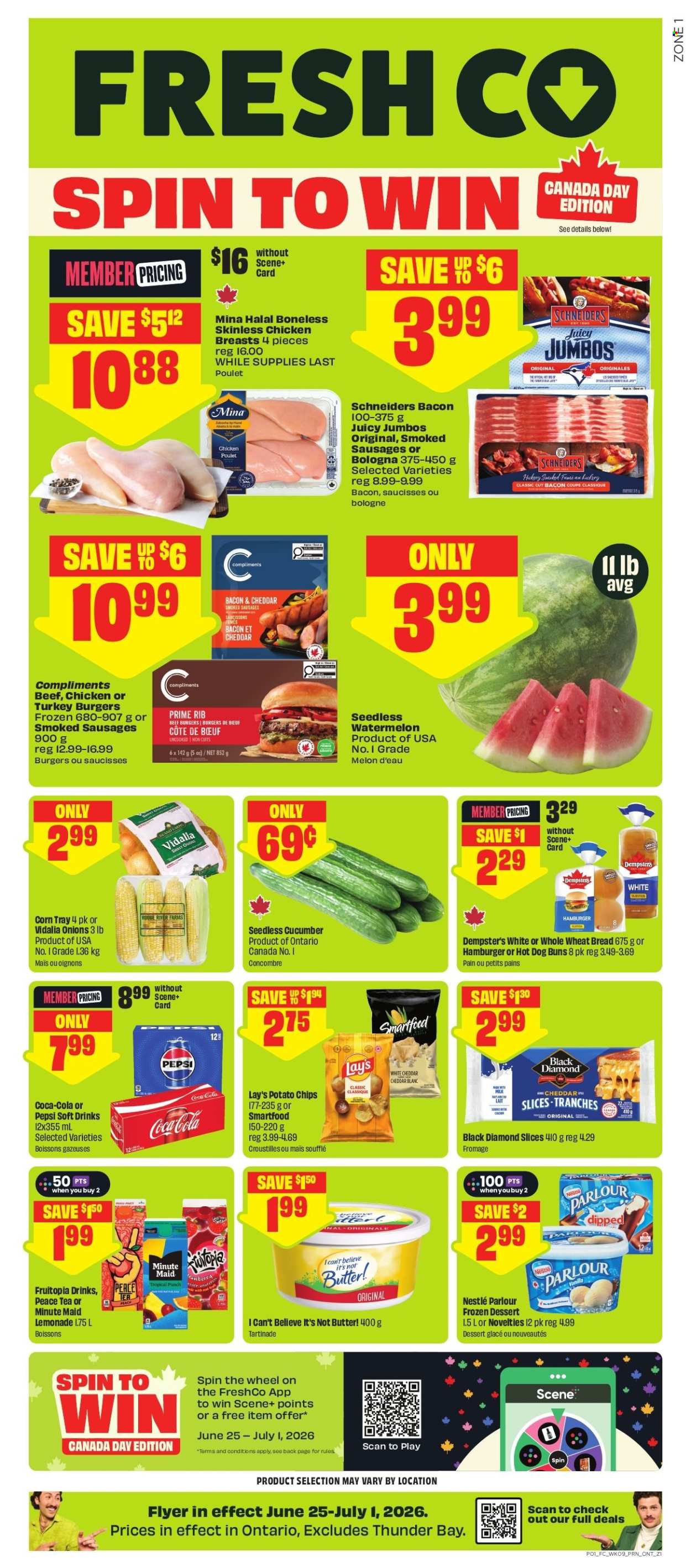 Circulaire FreshCo. - 25 Juin 2026 - 01 Juillet 2026. Page 1