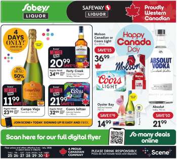 Circulaire Sobeys Liquor - 25 Juin 2026 - 01 Juillet 2026.