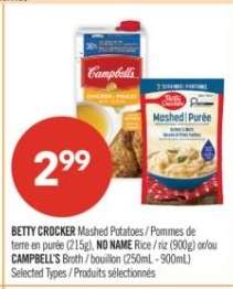 BETTY CROCKER MASHED POTATOES