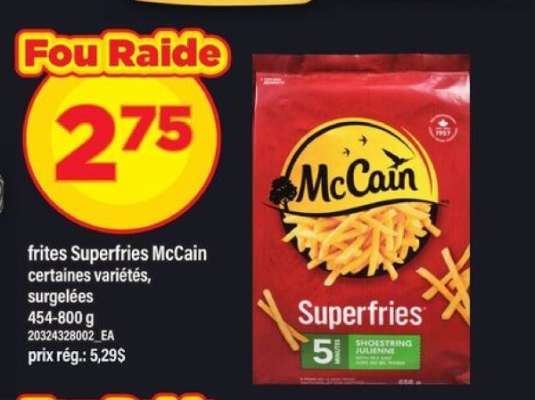 FRITES SUPERFRIES MCCAIN