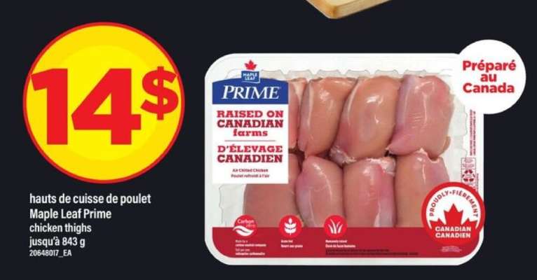 MAPLE LEAF PRIME CHICKEN THIGHS