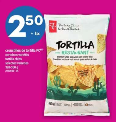 Croustilles de tortilla PC
