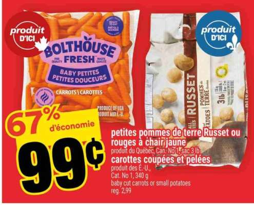 petites pommes de terre Russet ou rouges à chair jaune