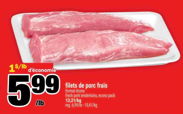 FILETS DE PORC FRAIS