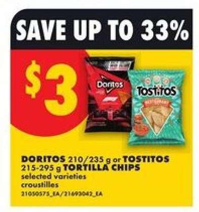 Doritos or Tostitos Tortilla Chips