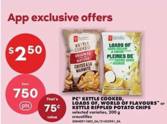 PC Kettle Cooked, Loads Of, World Of Flavours or Kettle Rippled Potato Chips