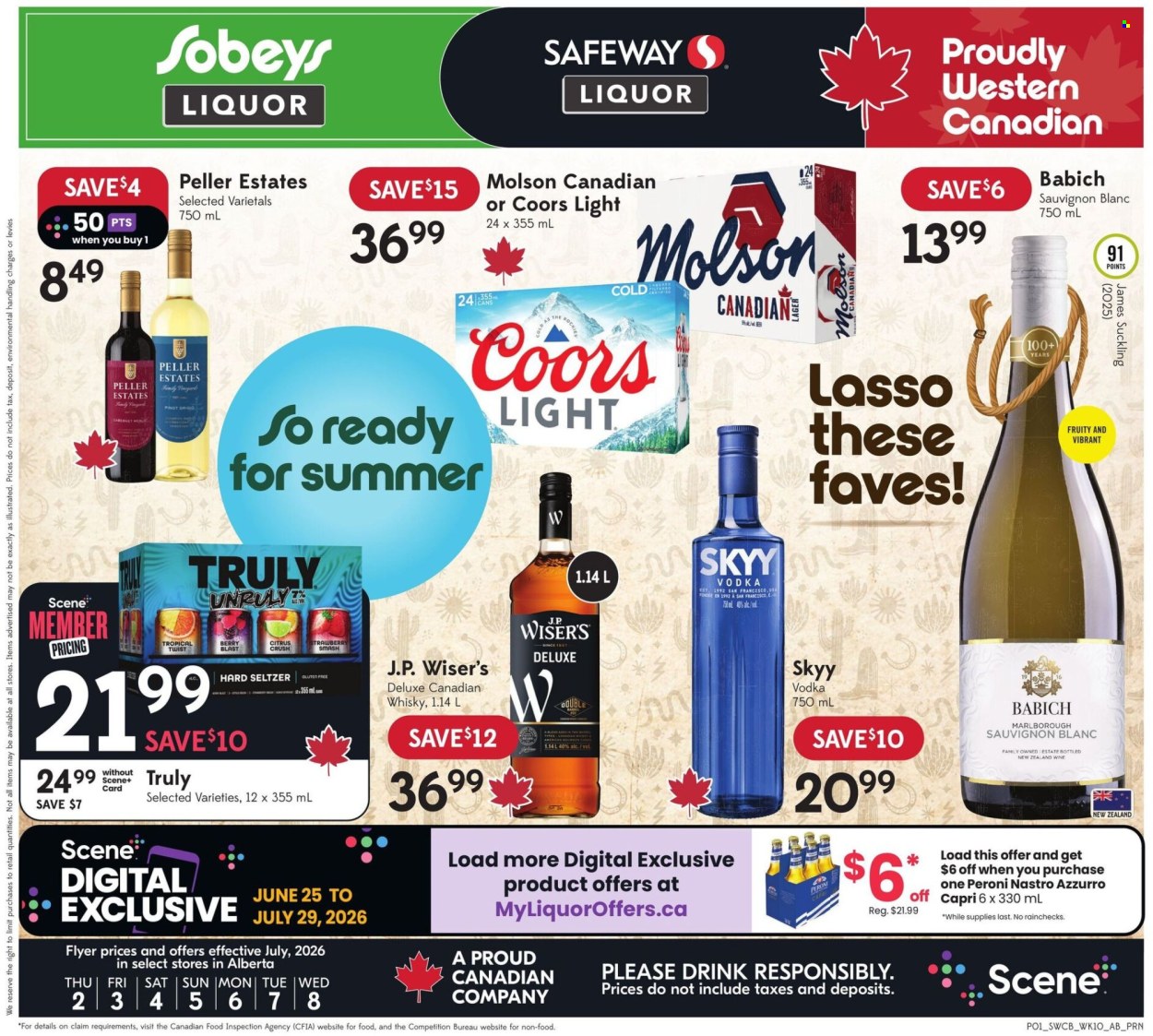 Circulaire Sobeys Liquor - 02 Juillet 2026 - 08 Juillet 2026. Page 1