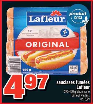 SAUCISSES FUMÉES LAFLEUR