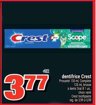 DENTIFRICE CREST