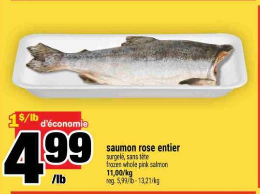 saumon rose entier