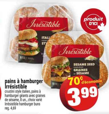 PAINS À HAMBURGER IRRÉSISTIBLE