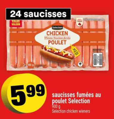 SAUCISSES FUMÉES AU POULET SELECTION