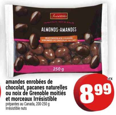 Amandes enrobées de chocolat