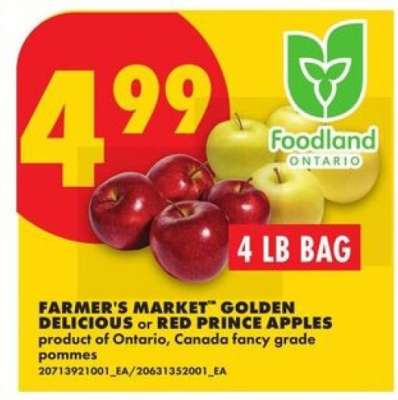 Farmer's Market™ Golden Delicious or Red Prince Apples