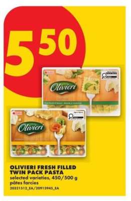 OLIVIERI FRESH FILLED TWIN PACK PASTA