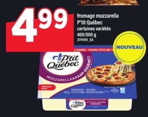 fromage mozzarella P'tit Québec