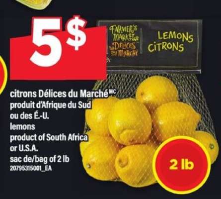 CITRONS DÉLICES DU MARCHÉ