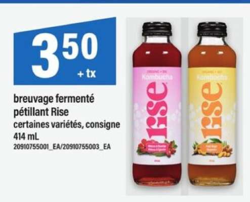 breuvage fermenté pétillant Rise