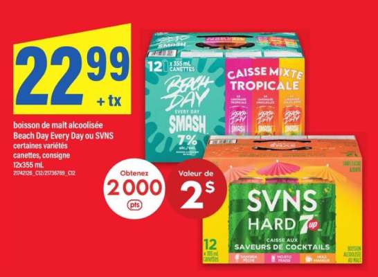 boisson de malt alcoolisée Beach Day Every Day ou SVNS