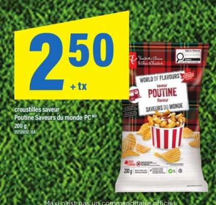 croustilles saveur Poutine Saveurs du monde PC