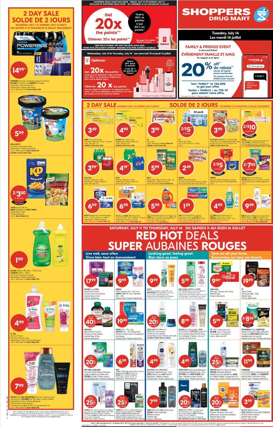 Circulaire Shoppers Drug Mart - 11 Juillet 2026 - 16 Juillet 2026. Page 1