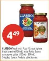 CLASSICO Traditional Pizza / Pasta Sauce