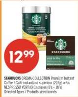 STARBUCKS CREMA COLLECTION Premium Instant Coffee
