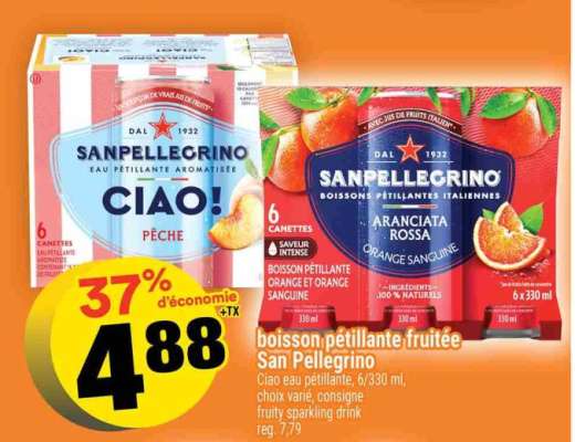 boisson pétillante fruitée San Pellegrino