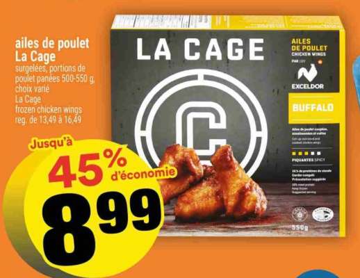 ailes de poulet La Cage
