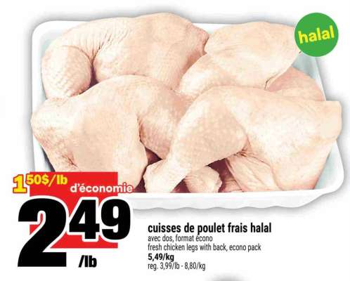 cuisses de poulet frais halal