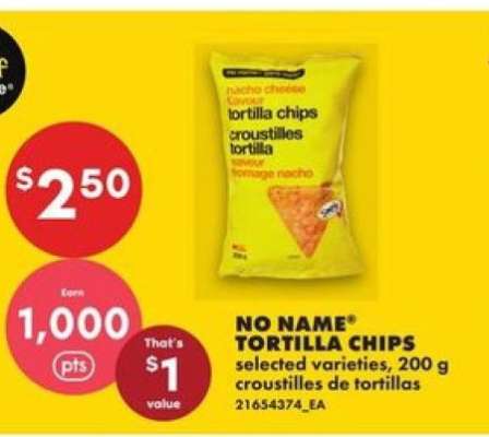 NO NAME® TORTILLA CHIPS