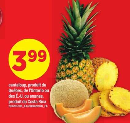 Cantaloup ou Ananas