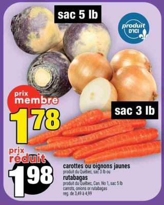 CAROTTES ou OIGNONS JAUNES