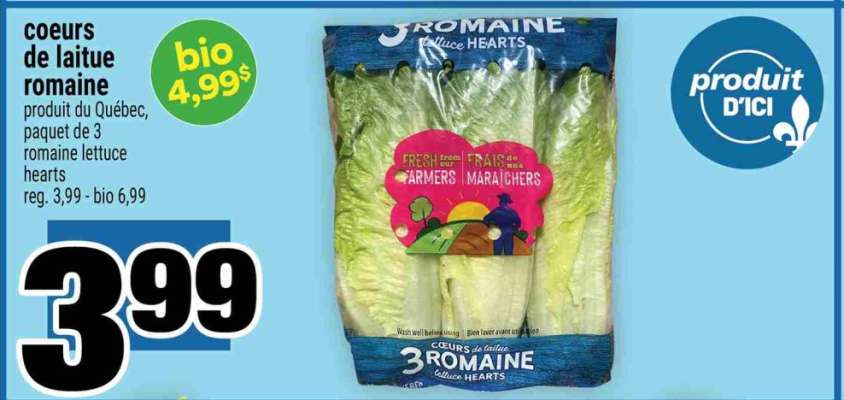 cœurs de laitue romaine