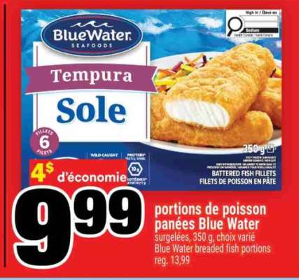 PORTIONS DE POISSON PANÉES BLUE WATER