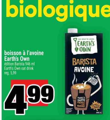 Earth's Own Barista Avoine