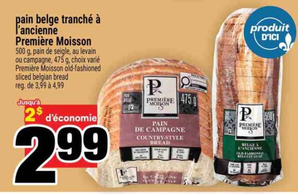 Première Moisson pain belge tranché à l'ancienne