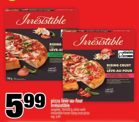 PIZZA LÈVE AU FOUR IRRÉSISTIBLE