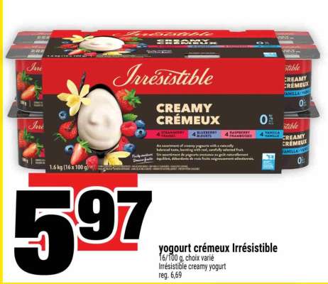 Yogourt Crémeux Irrésistible