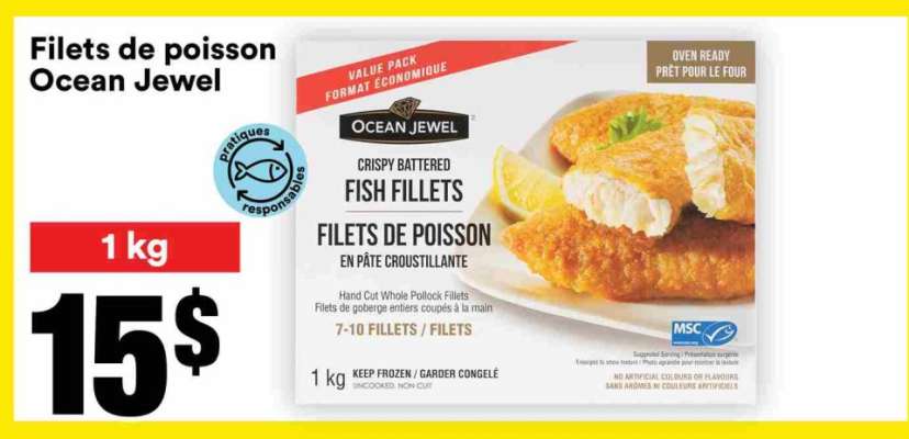 filets de poisson Ocean Jewel