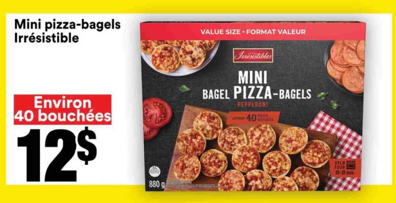 Mini pizza bagels Irresistible