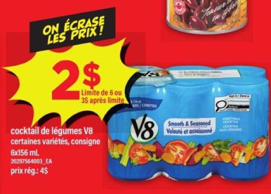 cocktail de légumes V8