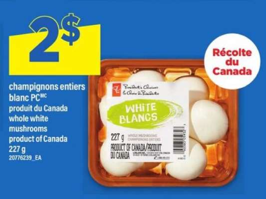 champignons entiers blanc PC