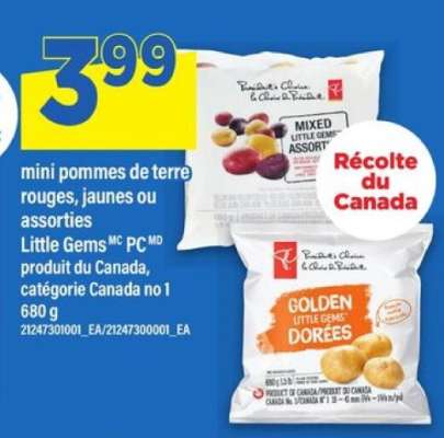 mini pommes de terre rouges, jaunes ou assorties Little Gems