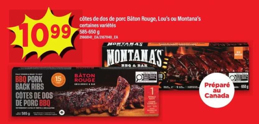 CÔTES DE DOS DE PORC